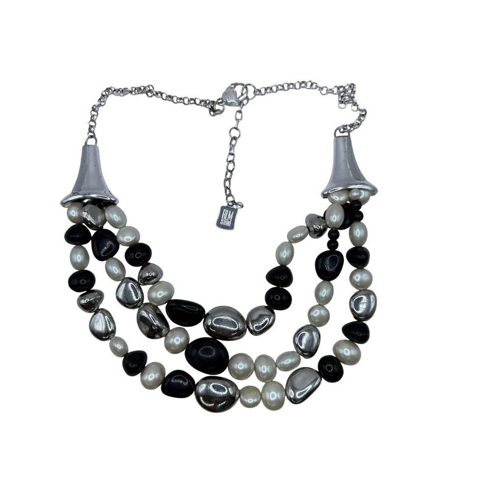 Chunky Statement Monochrome Multi-Strand Necklace from RLM SOHO